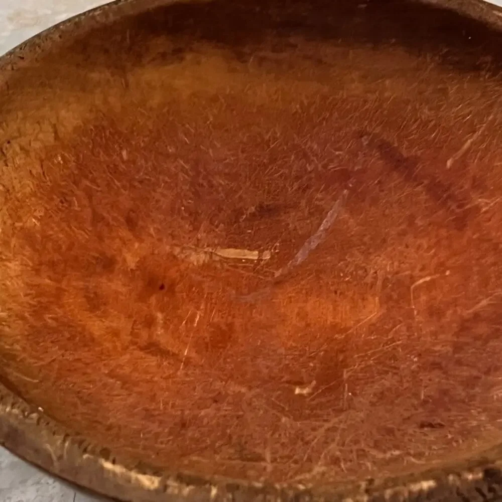 Primitive Hand Turned Wooden Bowl 10